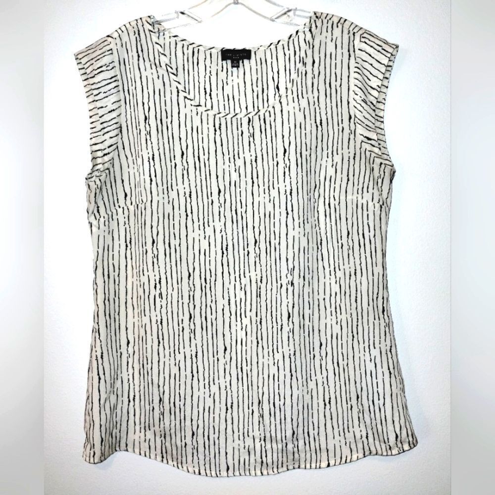 The Limited White & Black Blouse